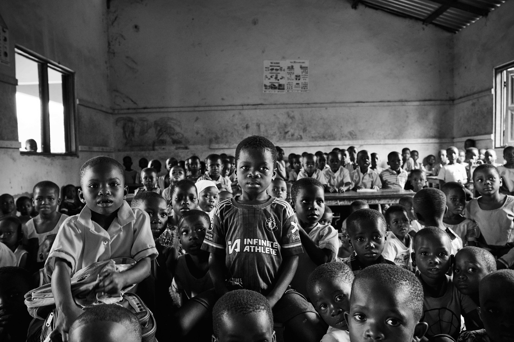 Students at Abunyanyana school ready to learn, and thanks to Community Action Ghana, 850 pupils now have toilets and clean water. Next year they will be installing solar panels to power lighting allowing the classrooms to be used throughout the day and evenings.