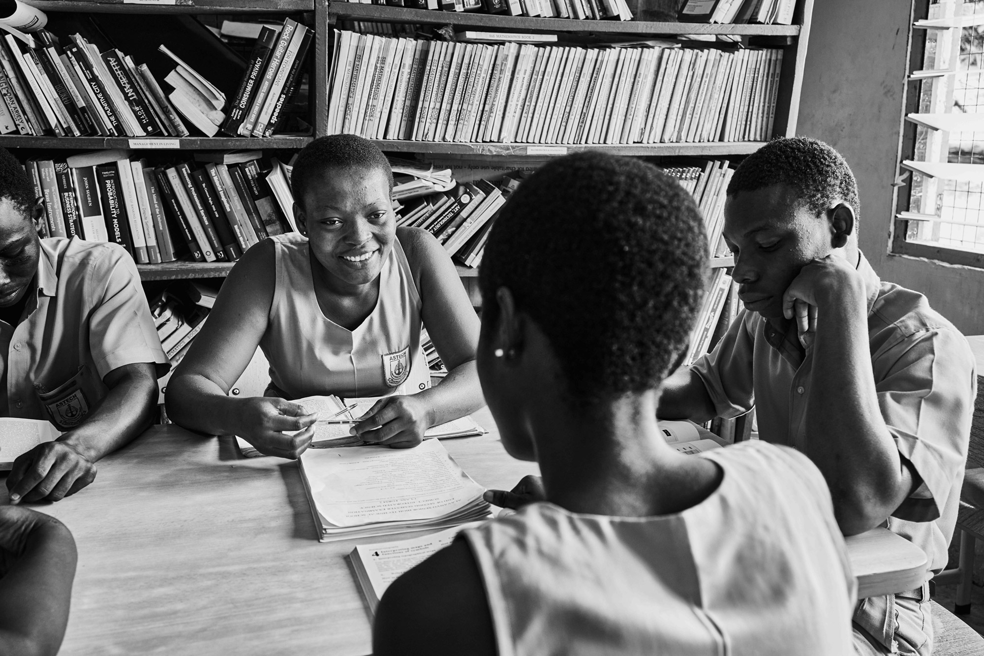 Alavanyo Kpeme library. Used by students seven days a week from 6am to 9pm. Refurbished by Community Action Ghana and stocked with the Help of Book Aid International.